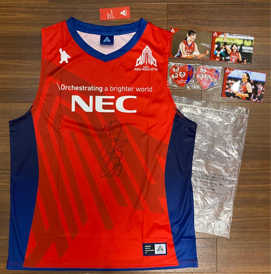 NEC レッドロケッツ ユニフォーム 山田二千華 直筆サイン入り - メルカリ