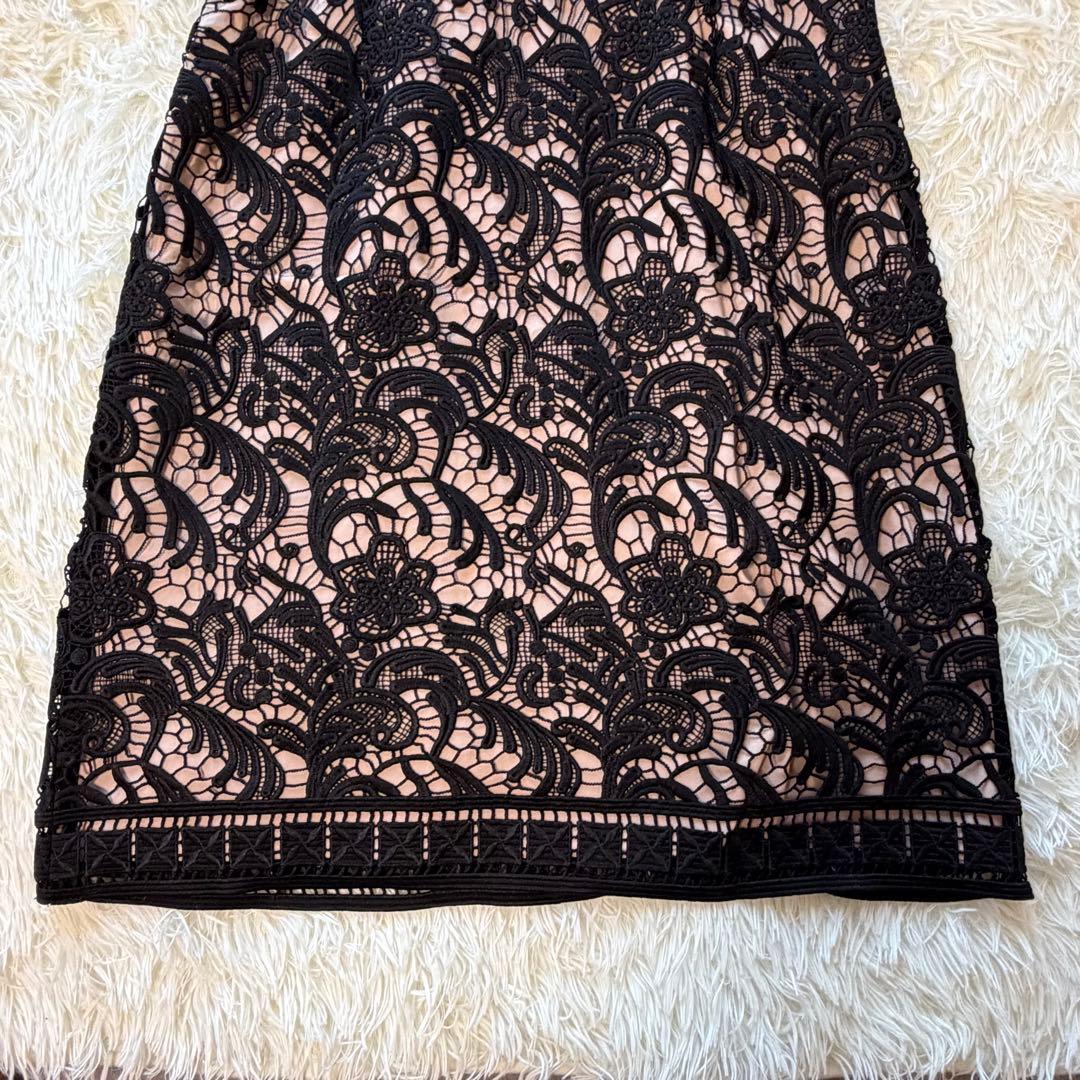 新品　希少　ANAYI アナイ 総レース ワンピース　パーティードレス　ブラック