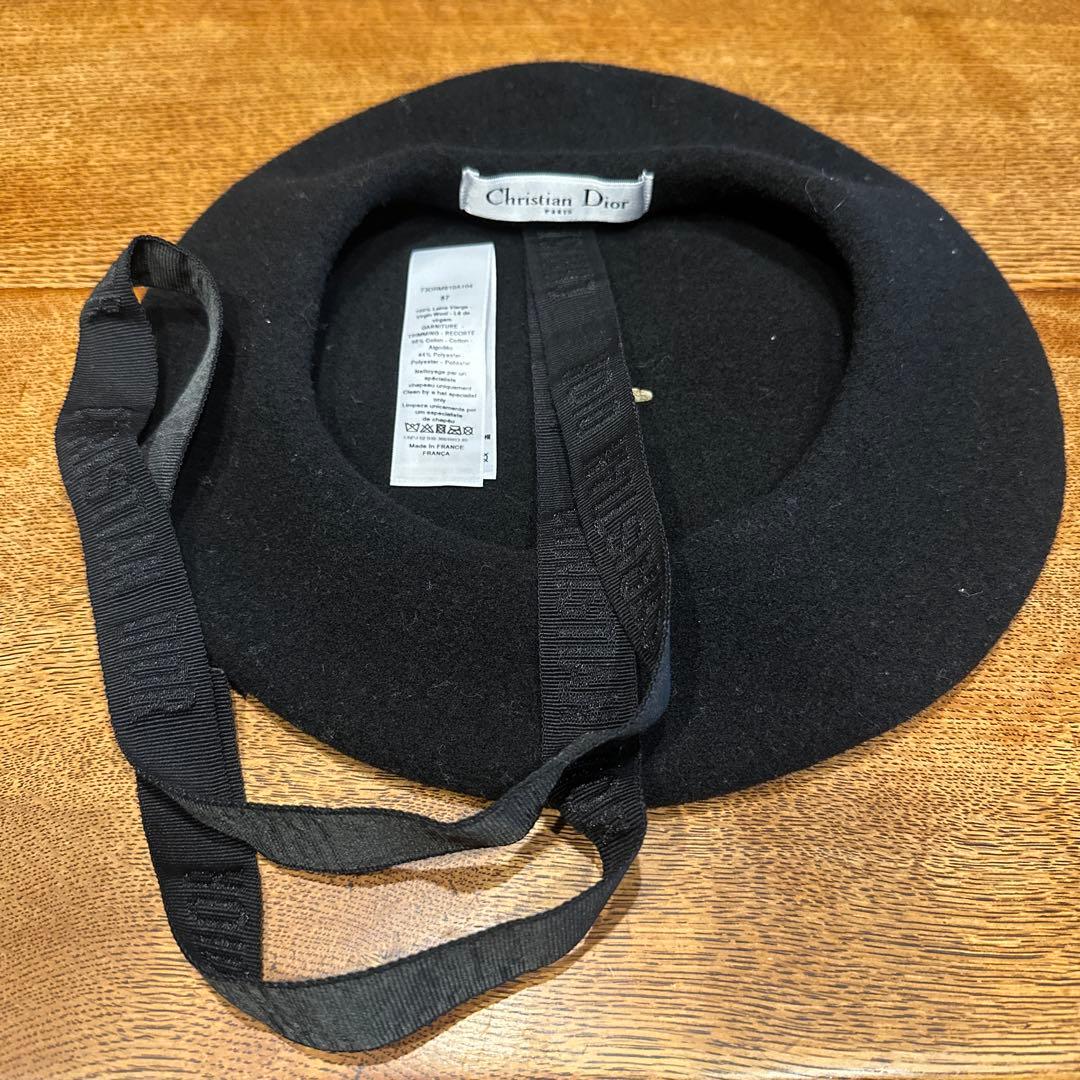 Christian Dior 黒 ベレー帽