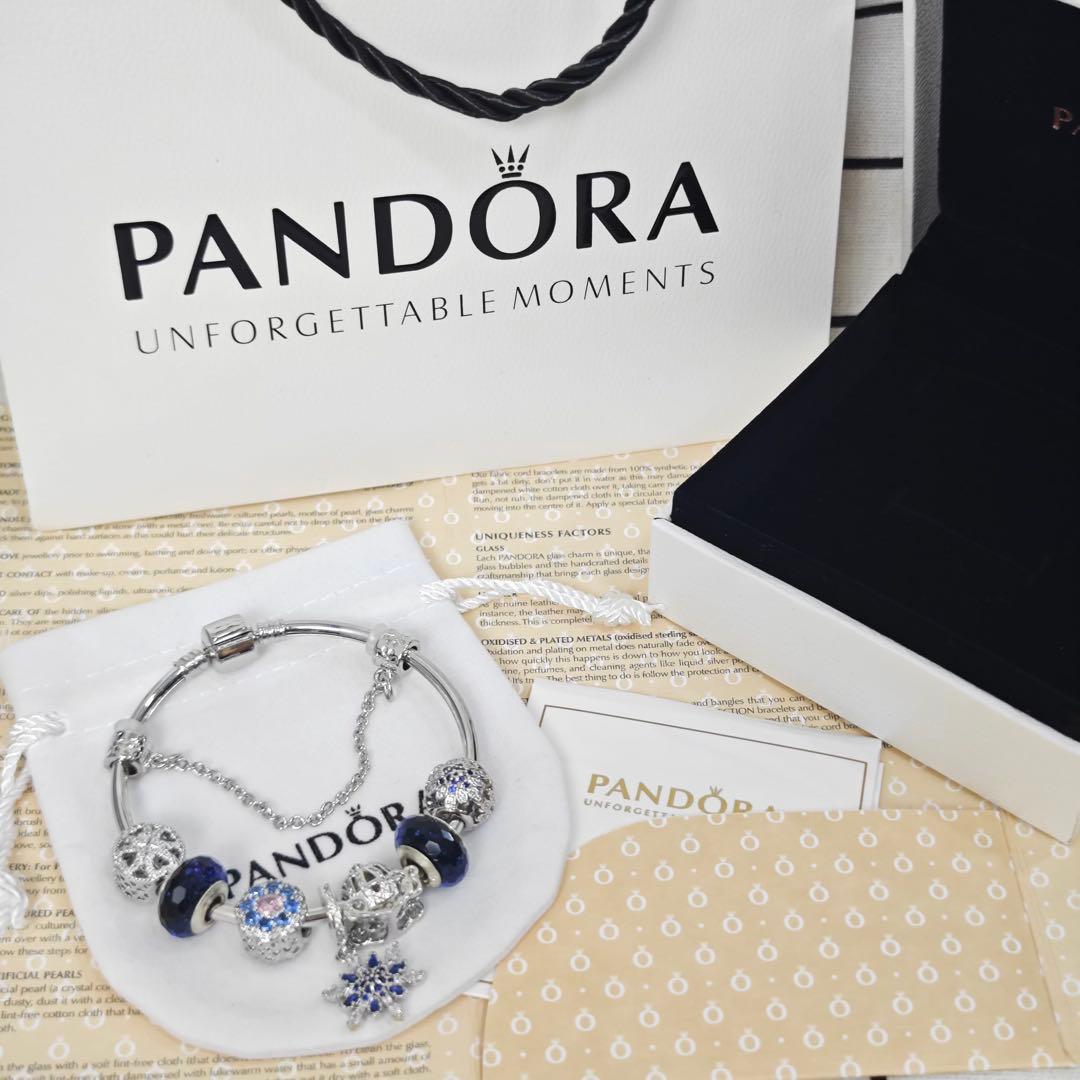 PANDORA ブルー シルバー 女性用ブレスレット 19