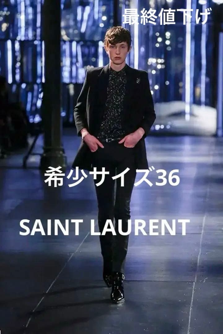 希少レア サンローランパリ スプラッター シャツ 36 キムタク エディ