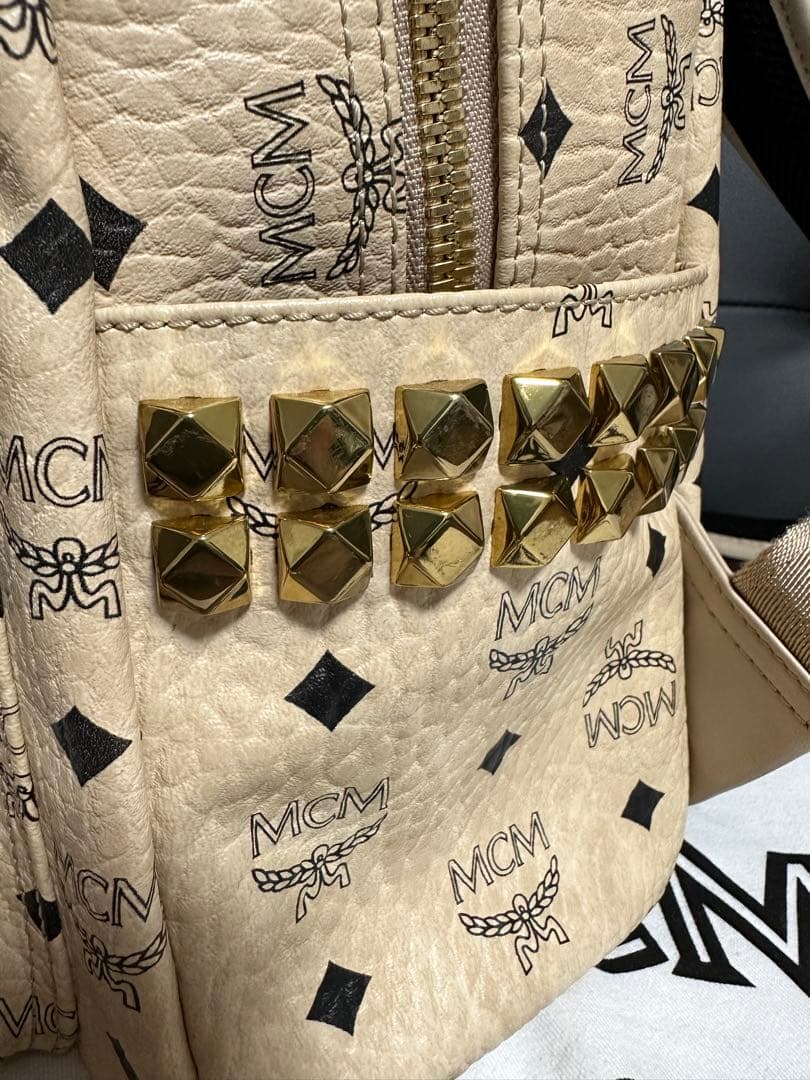 MCM リュック ベージュ