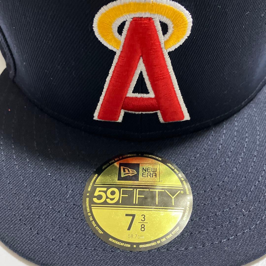 未使用 MLBエンゼルス 旧ロゴ ニューエラ ベースボールキャップ 58.7cm