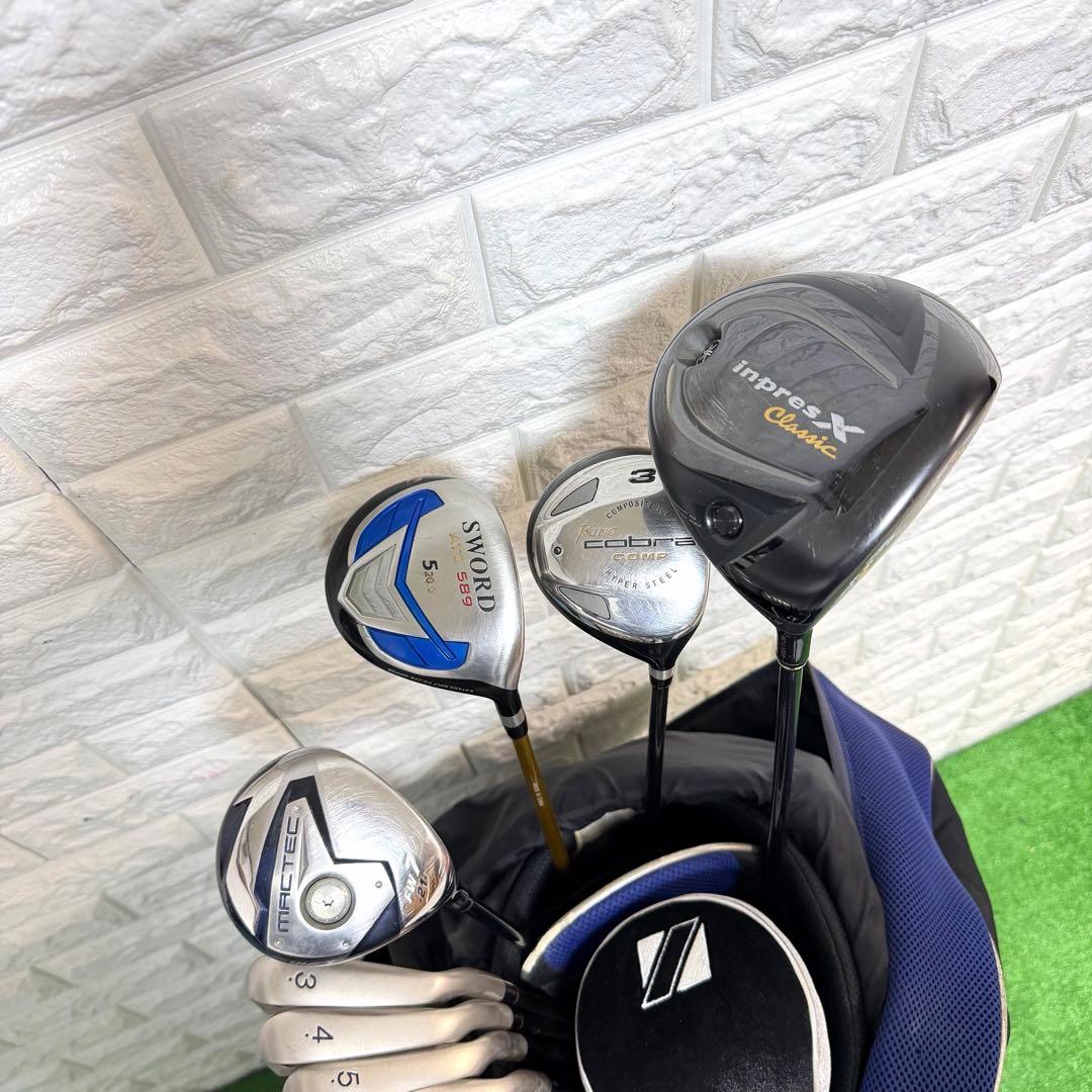 ゴルフセット　初心者応援　PRGR ラウンド仕様　すぐ使える　メンズ　右打ち