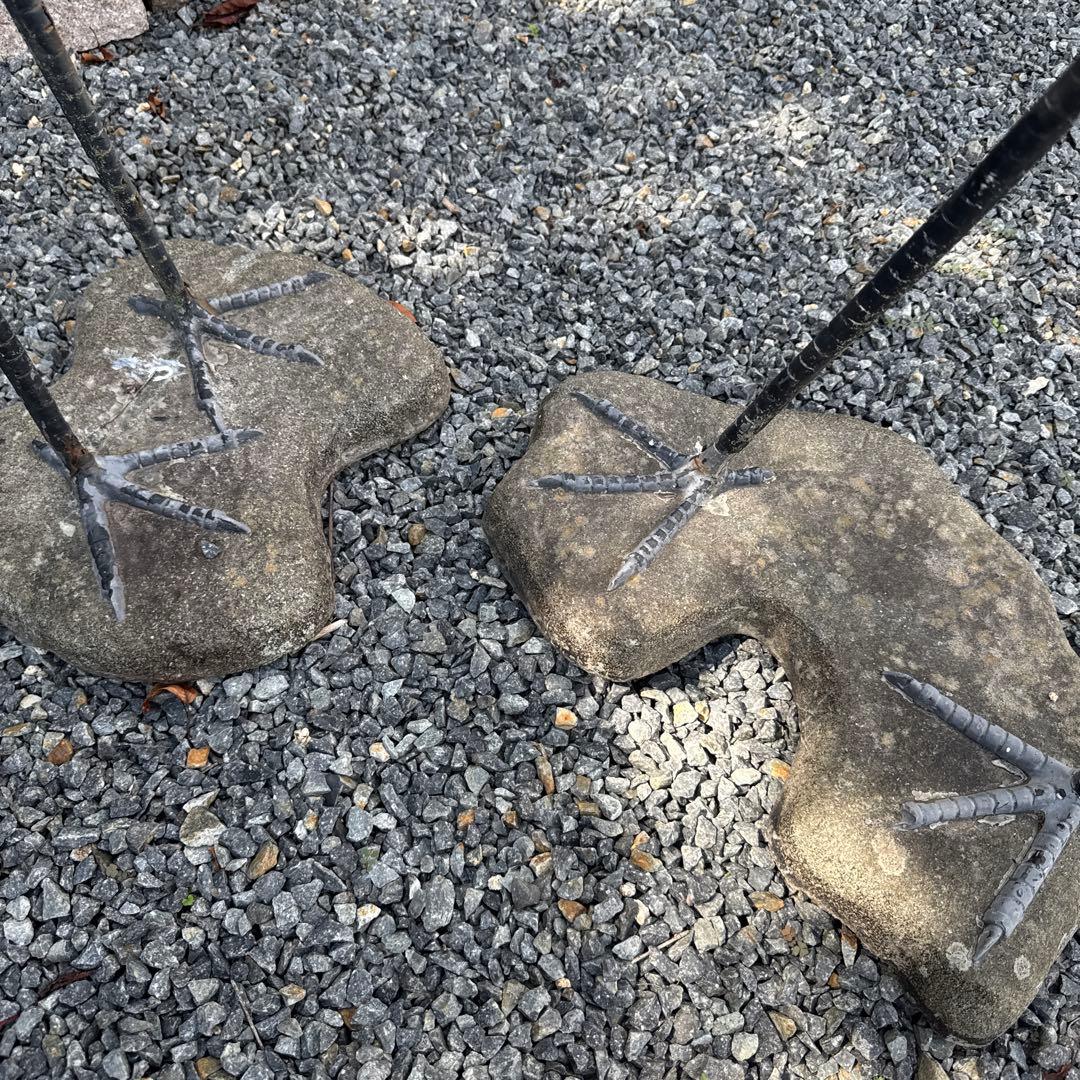 鶴のオブジェ②　ガーデン　置物　開運‼️