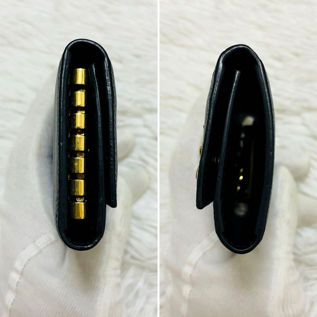 極美✨PRADA キーケース 6連 サフィアーノレザー ブラック