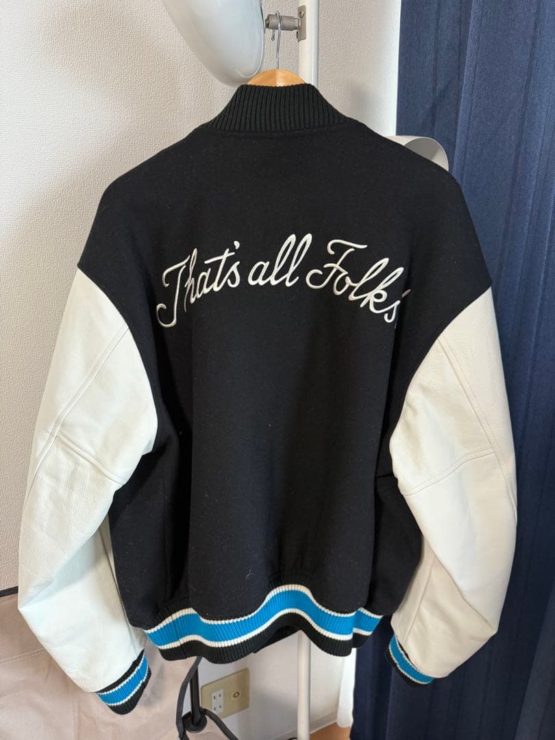 TAIN DOUBLE PUSH スタジャン ブラック/ホワイト