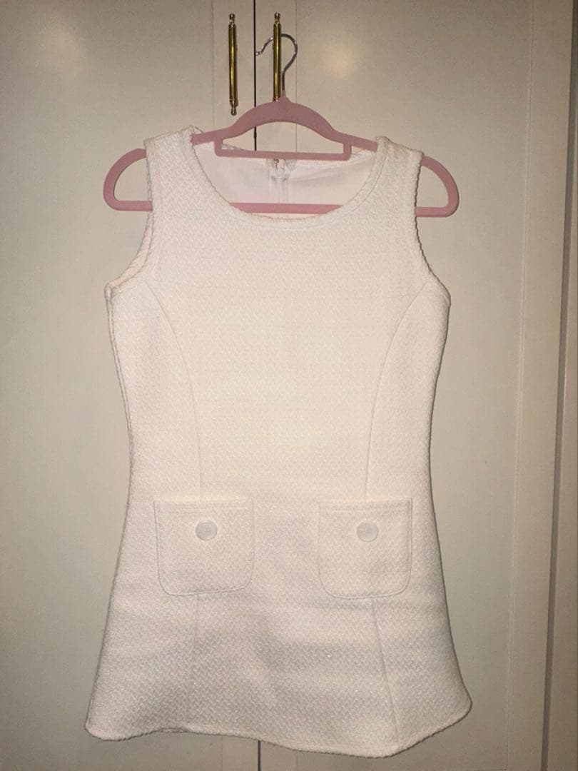 ツイードアンサンブルノースリミニワンピース