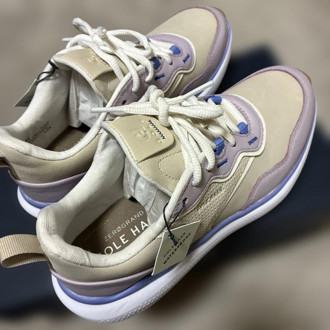 COLE HAAN ZEROGRAND ゴルフシューズベージュ/パープル23.5