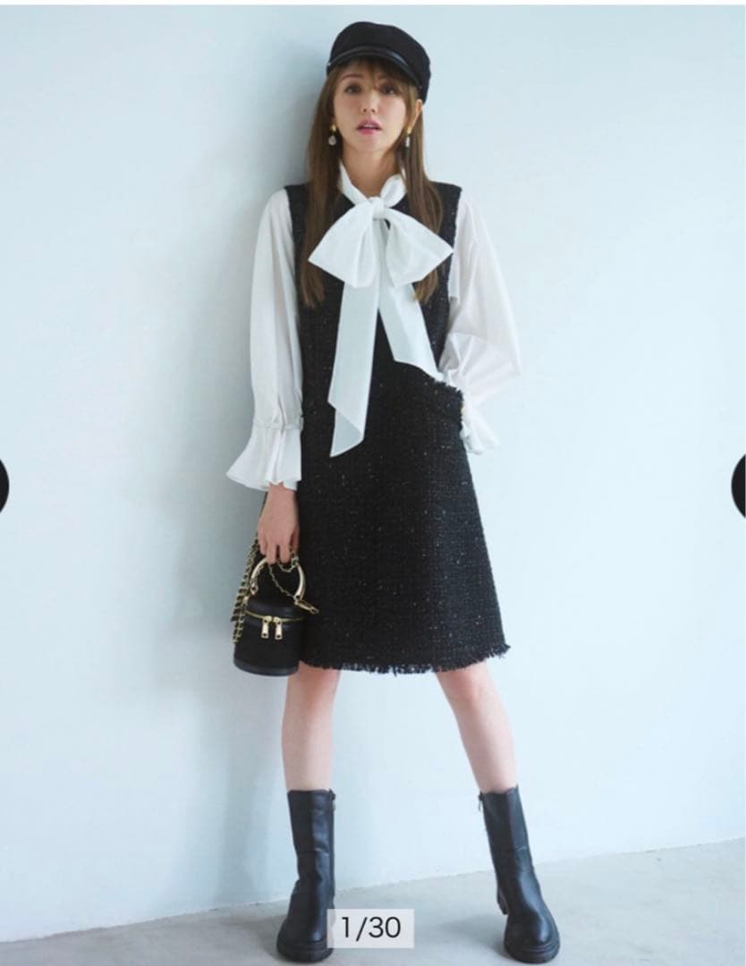 JUSGLITTY 2023年ラメツイードミニジャンスカ2 美品 - メルカリ