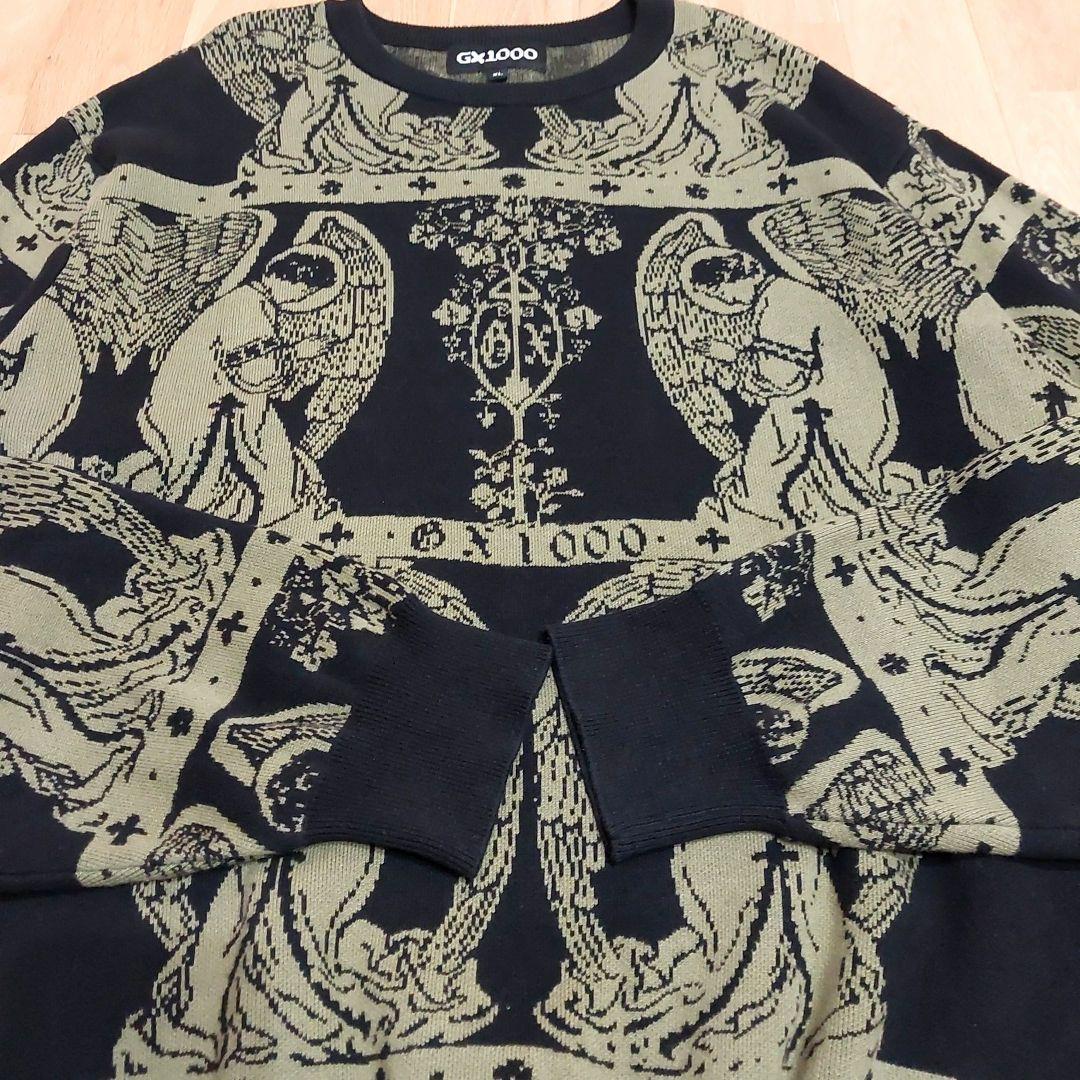 【GX1000】JACQUARD CREWNECK ニット XL 天使 総柄