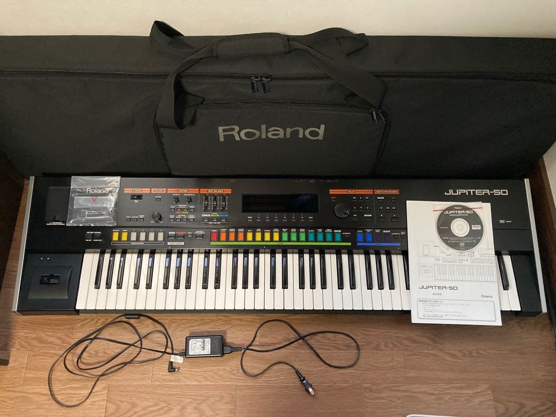 Roland Jupiter-50 シンセサイザー 純正ケース付き