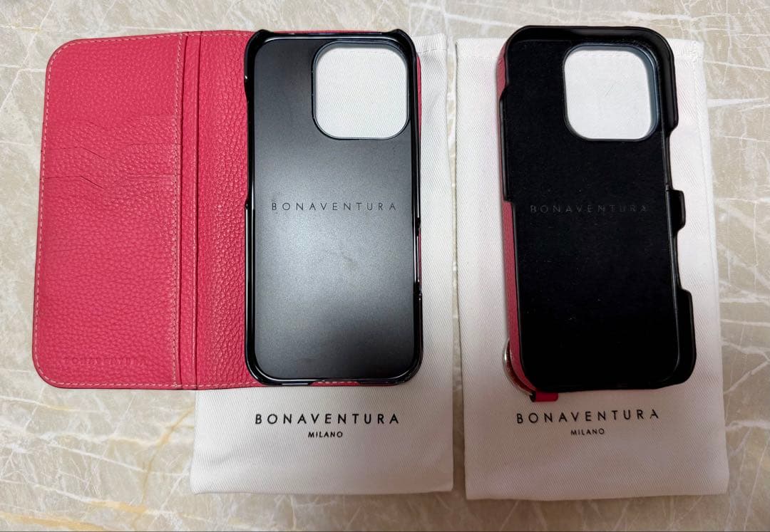 クリーニング・枠交換済】ボナベンチュラ iPhone16Proケース 2種類