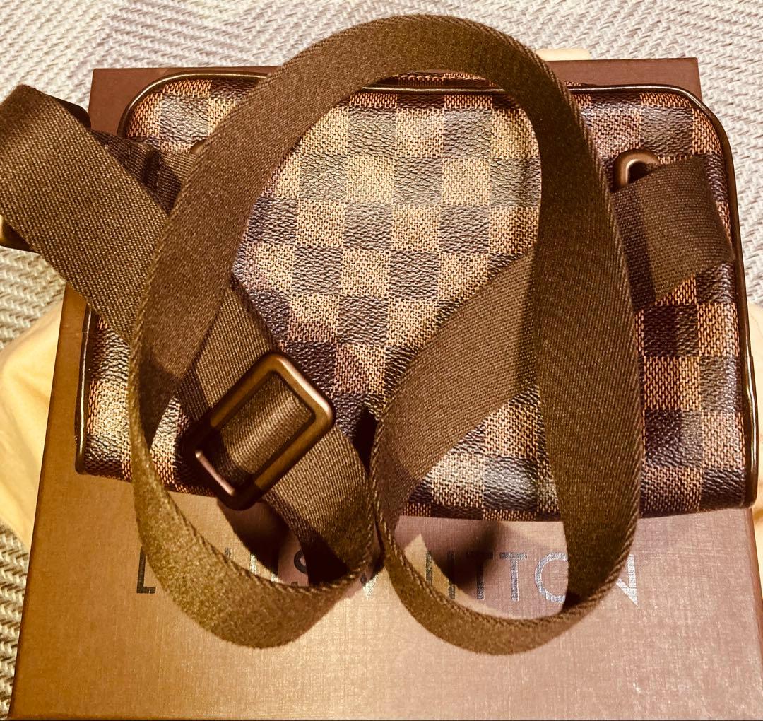 雪華　ルイヴィトン ダミエ ブルックリン ウエストバッグ N41101