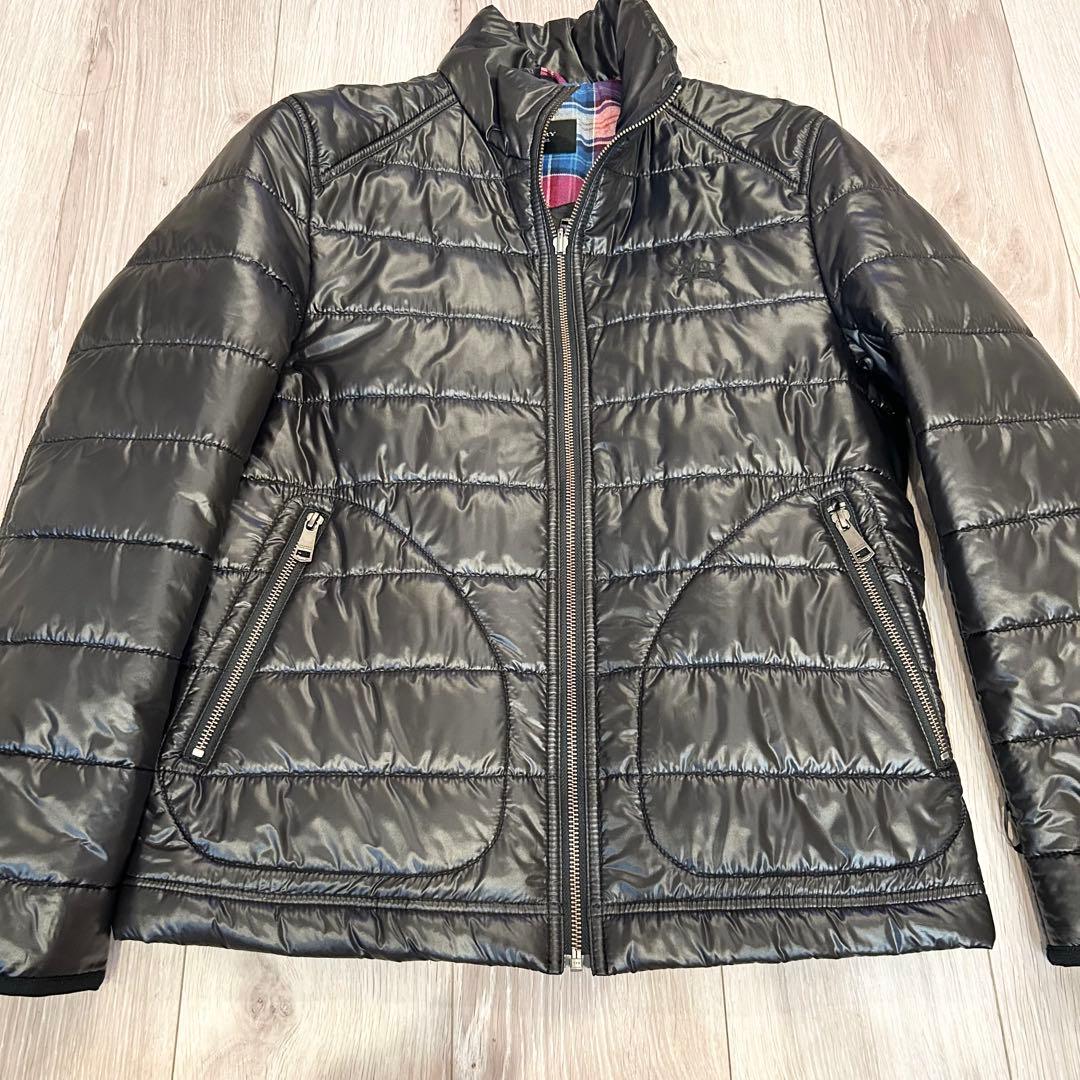 極美品 バーバリーブラックレーベル ウールコート M 赤青チェック