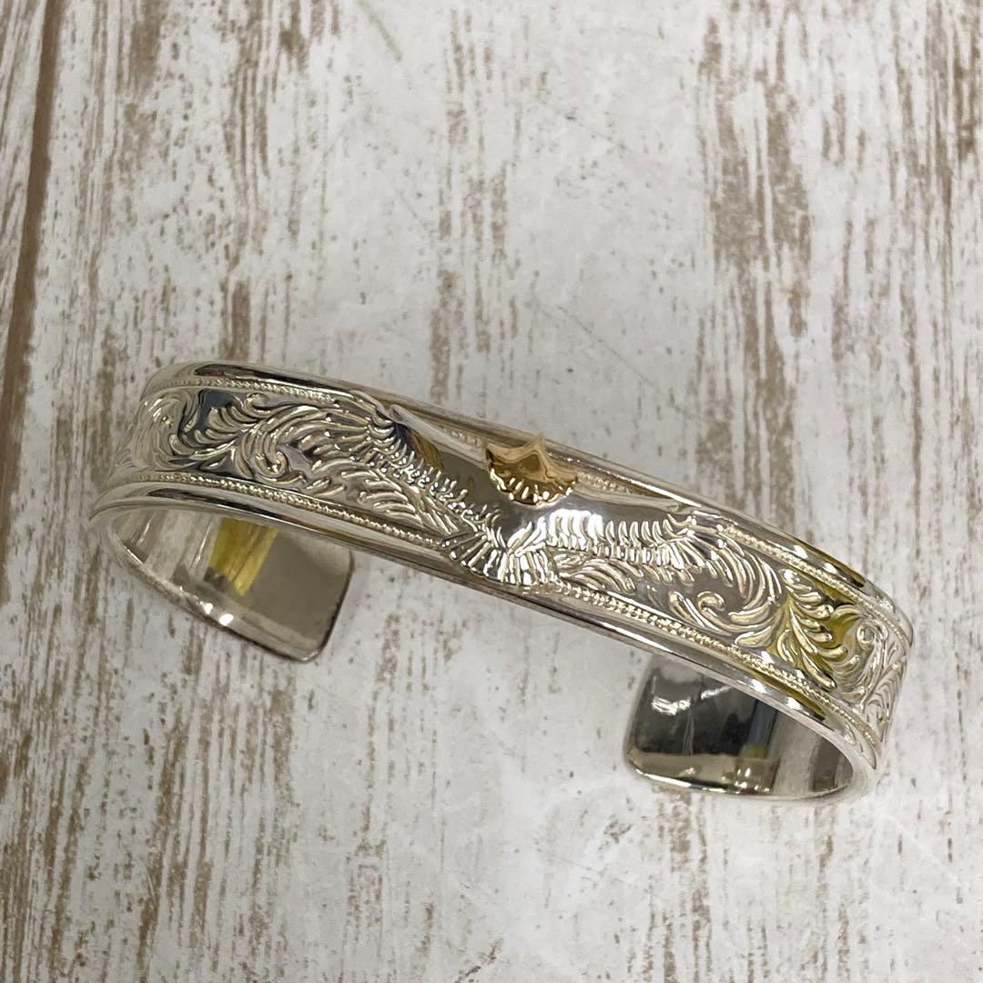 ra-2321) アリゾナフリーダム 頭金イーグル 唐草 スタンプ バングル