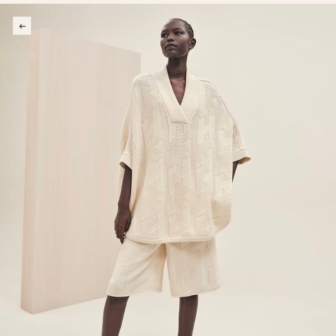 HERMES 2023AW/ニットポンチョ《H》モチーフ