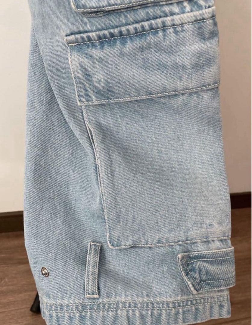 Adidas ADILLENUM 26サイズ　デニムパンツ ブルー JY4515