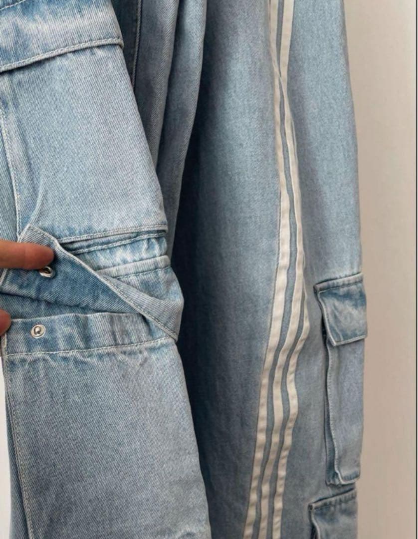 Adidas ADILLENUM 26サイズ　デニムパンツ ブルー JY4515