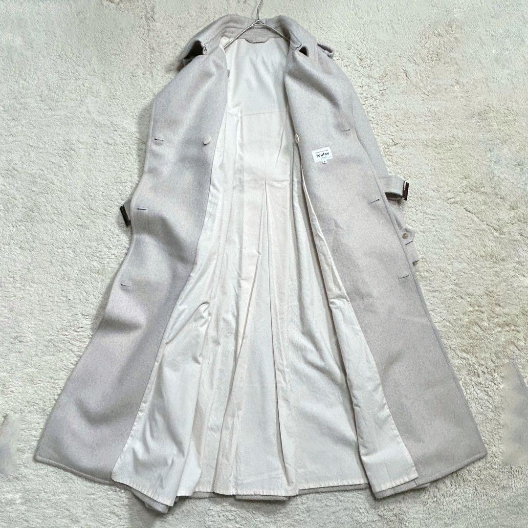 foufou フーフー ウールトレンチコート Rafine ライトグレー