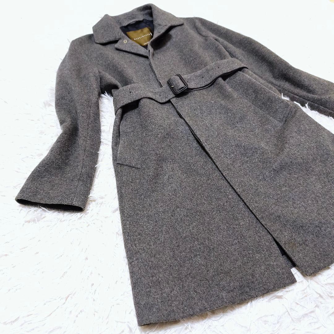 【美品】MACKINTOSH カシミヤ混 ベルテッドステンカラーコート 38
