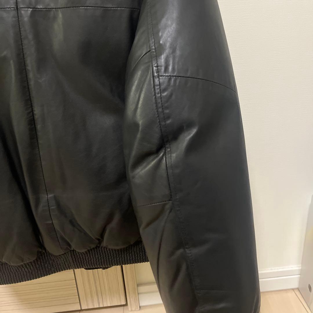 【AVIREX】 レザーダウンジャケット定価120,000円