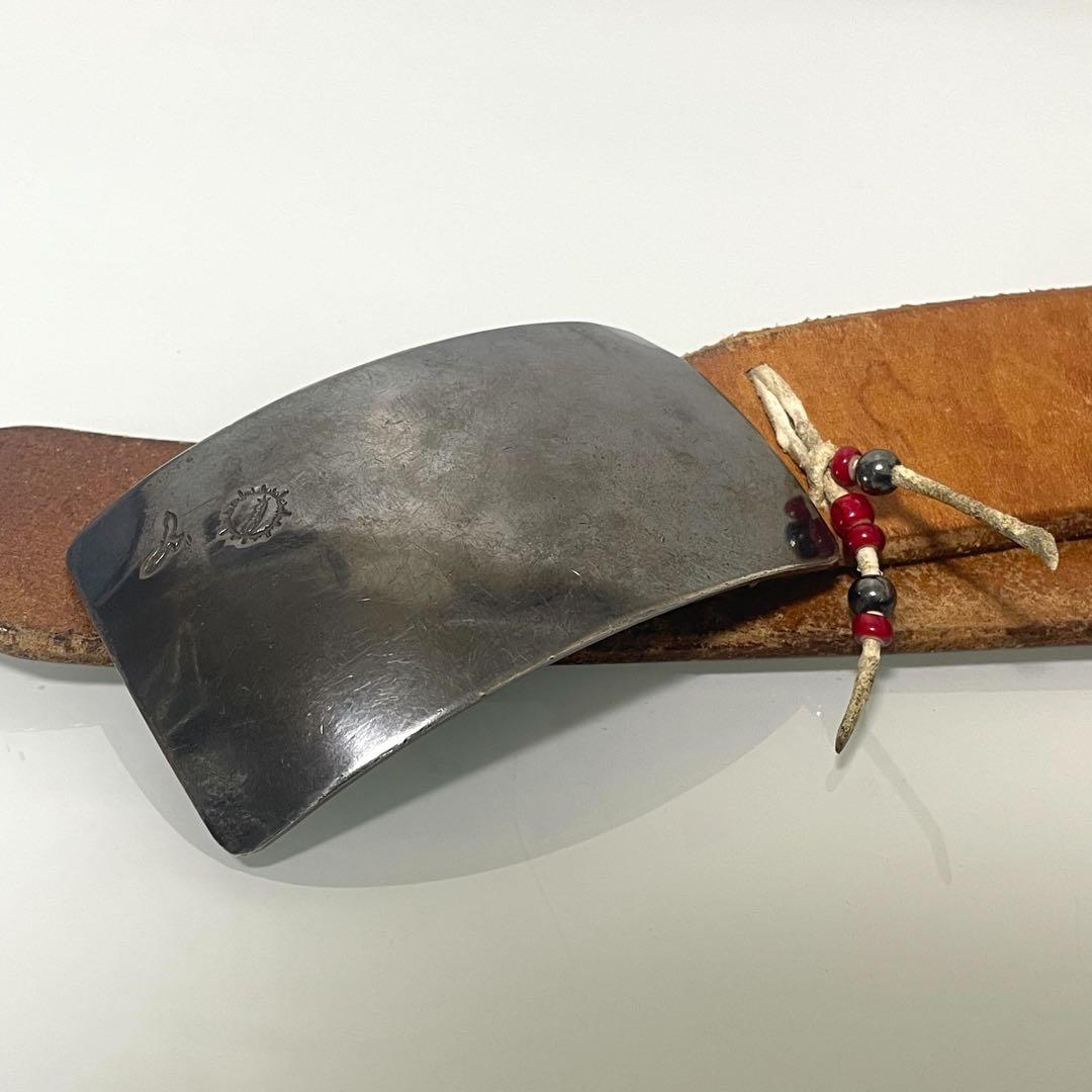 NATIVE SPIRIT ネイティブスピリット シルバーバックル レザーベルト