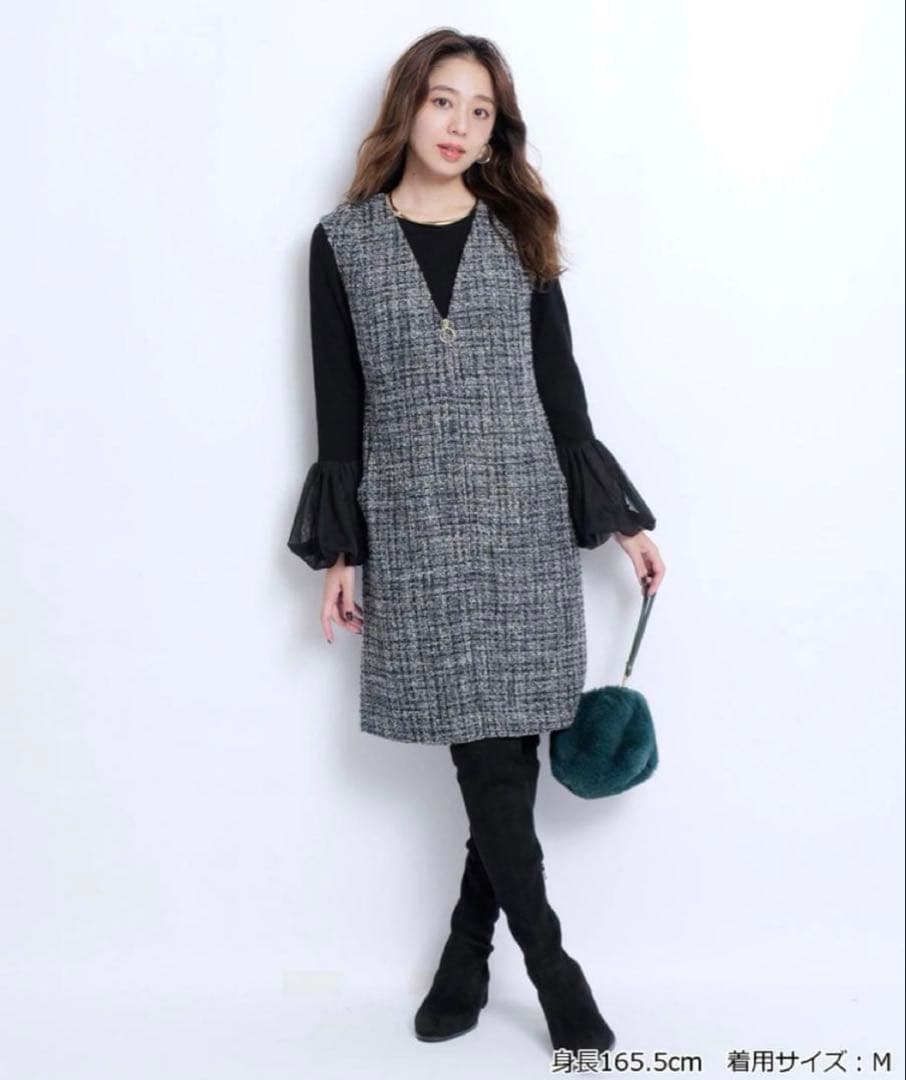 96【新品タグ付】JUSGLITTY リングファスナージャンスカ