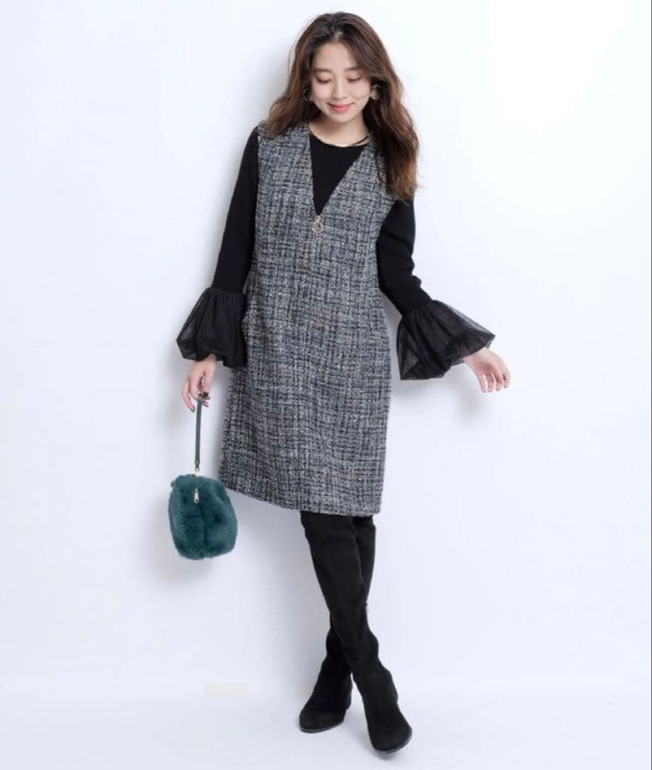 96【新品タグ付】JUSGLITTY リングファスナージャンスカ