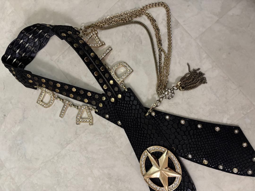 最終価格★当時物 元祖d.i.a.平成スターバックルベルト ブラック