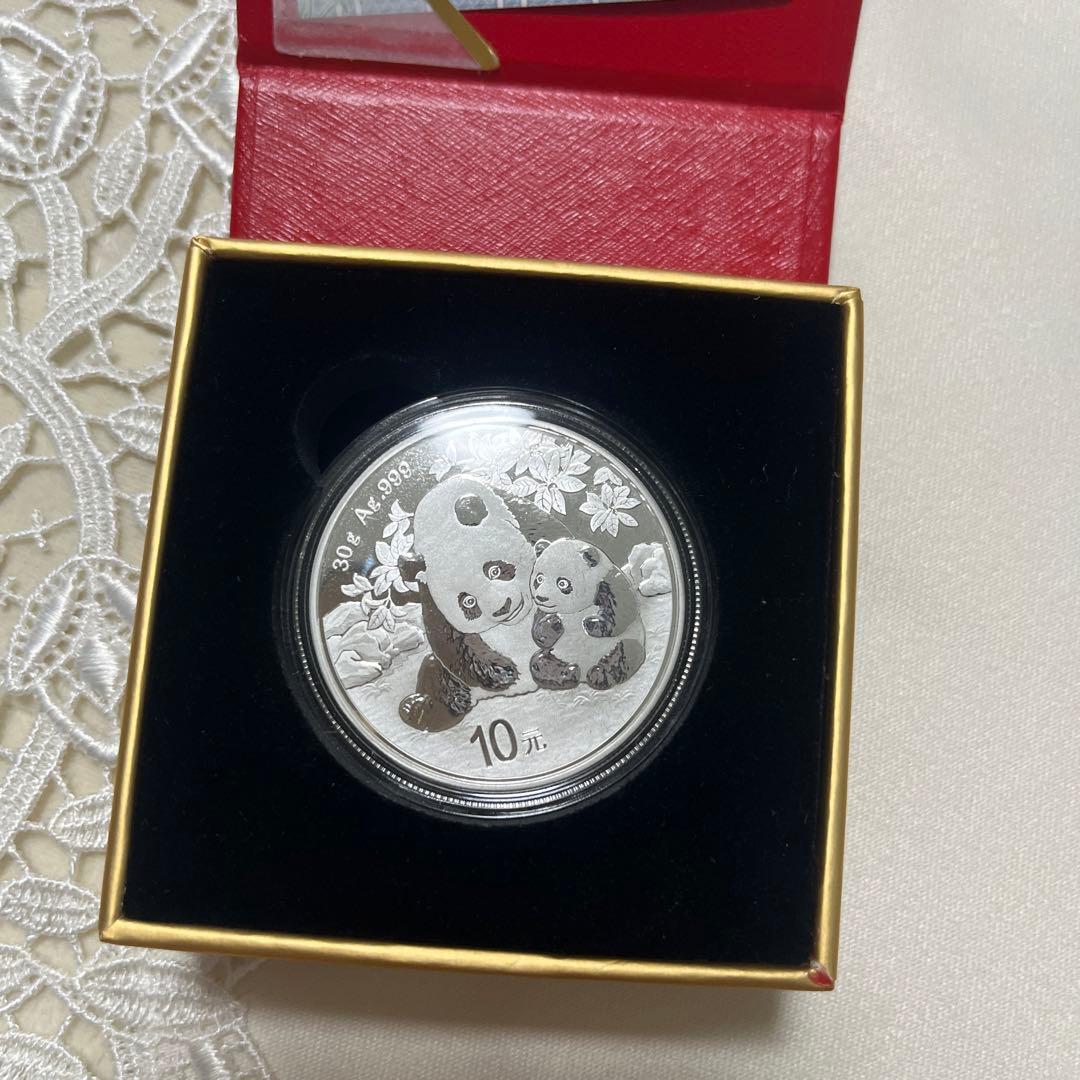 2024年 純銀 パンダ銀貨 30g 中国 10元 シルバーコイン - メルカリ