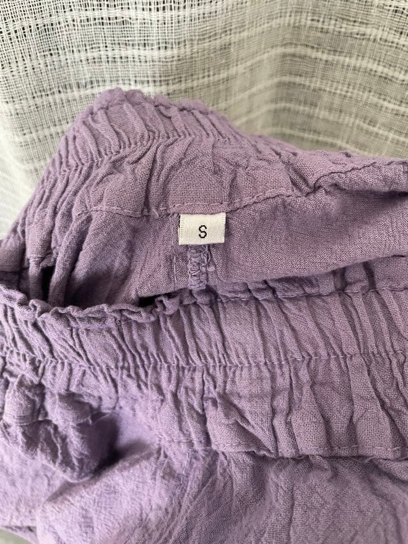 ヂェン先生の日常着　太極拳パンツ　　　　　　　　　Sサイズ　藤色