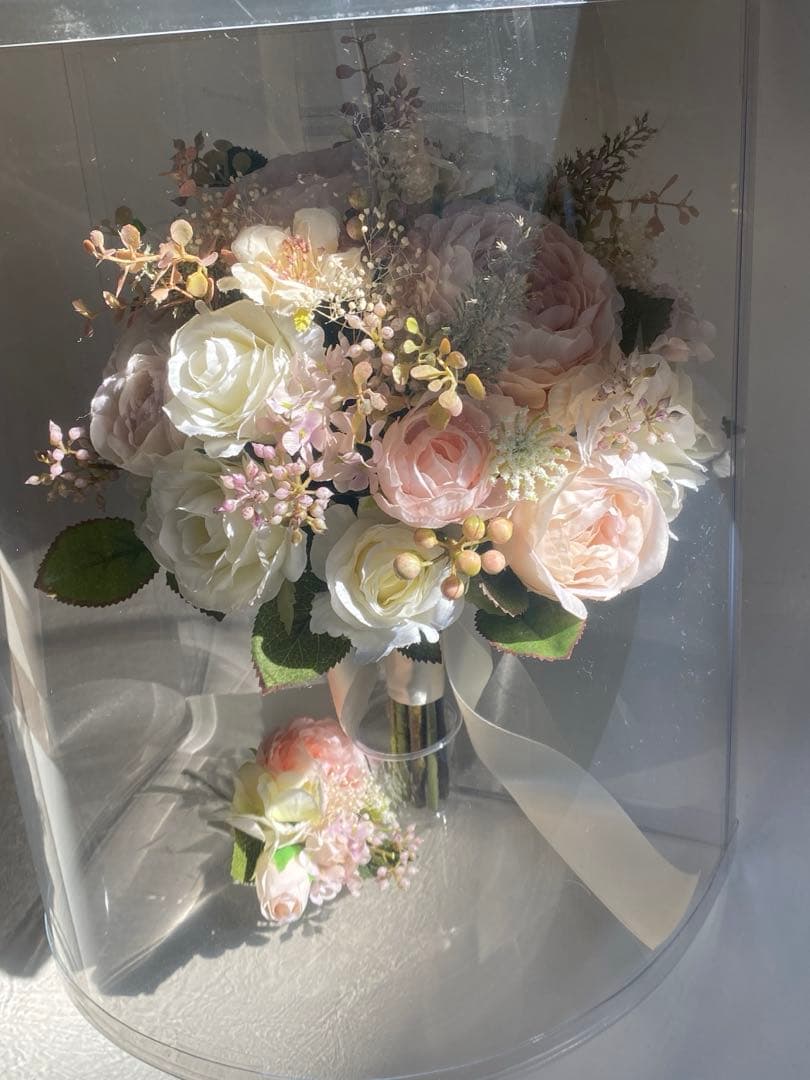 ウエディングブーケ.ブートニア造花