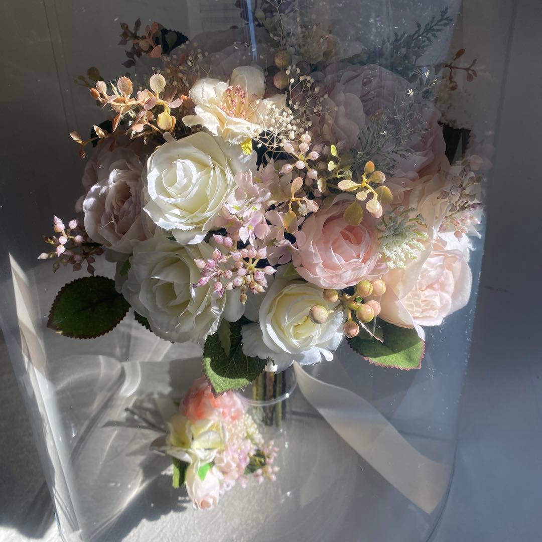 ウエディングブーケ.ブートニア造花