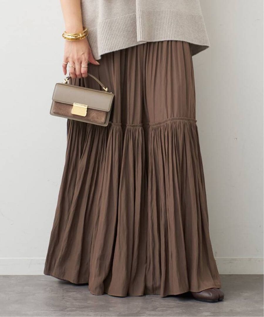 Deuxieme Classe*Gather Maxi スカートブラウンD - メルカリ