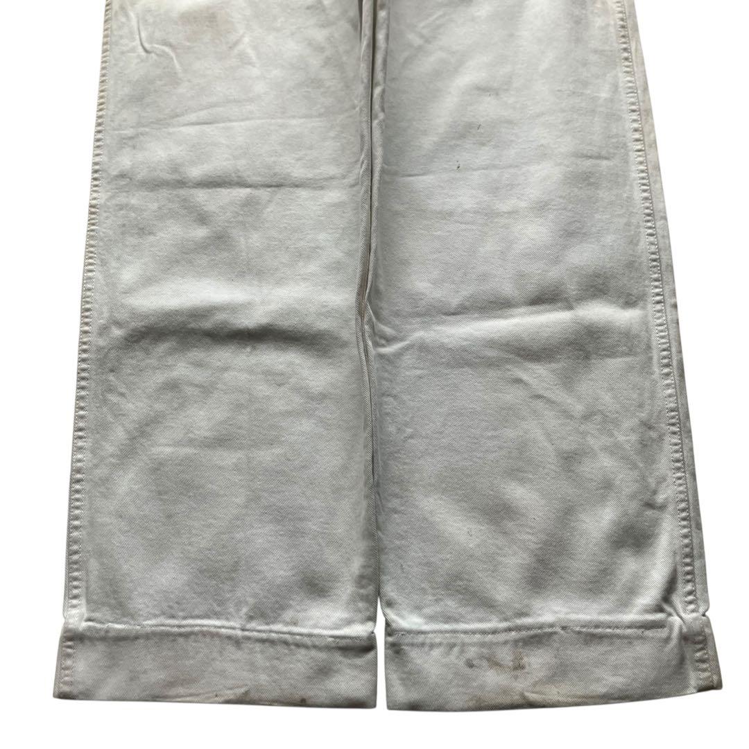 極太90s carhartt バギーホワイトデニム ワンポイント刺繍ヘビーオンス