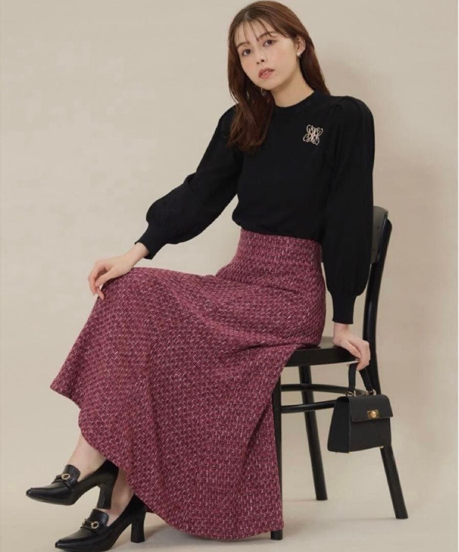 専用⭐︎新品未使用品 スウィングル　ラメツイードフレアスカート