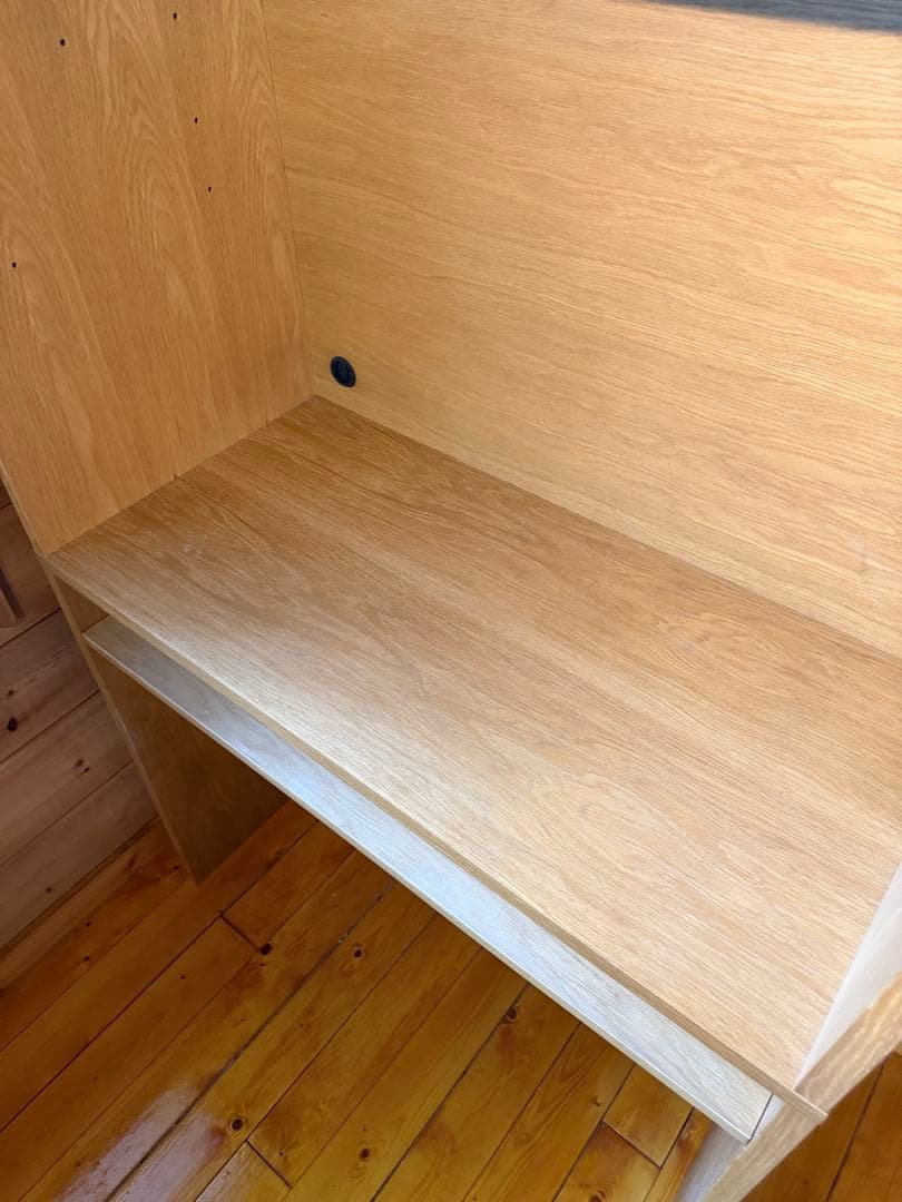 美品 無印良品 スタッキングキャビネット デスクユニット オーク材 ①