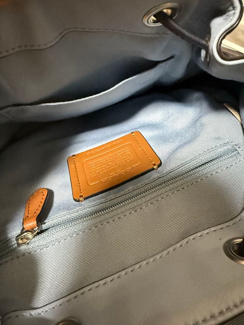 24時間以内発送　COACH デニムリュック ネイビー バックパック