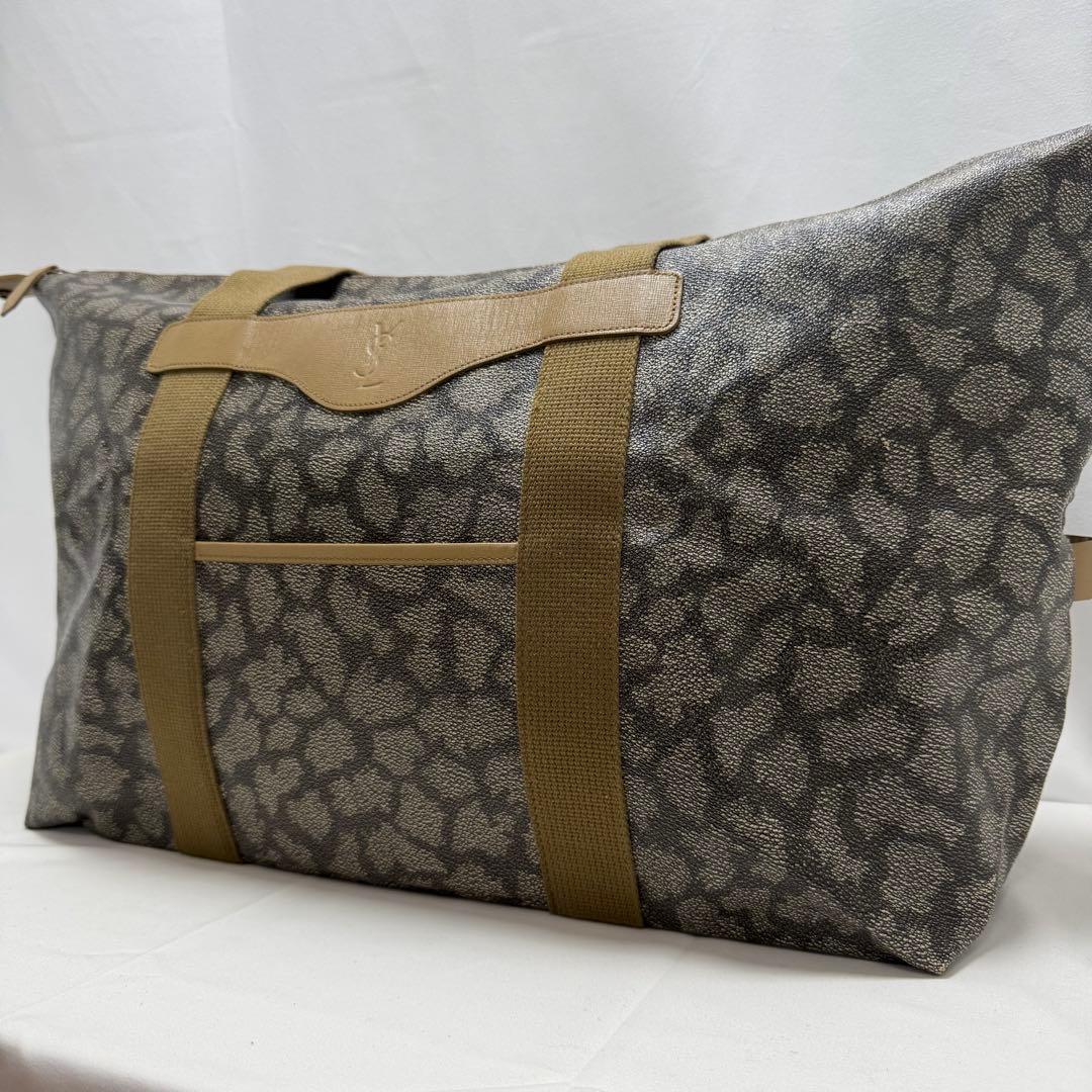 ✨美品✨イヴサンローラン ボストンバッグ 肩掛け 大容量 ジラフ柄 PVC