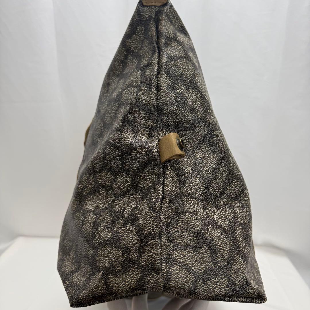 ✨美品✨イヴサンローラン ボストンバッグ 肩掛け 大容量 ジラフ柄 PVC