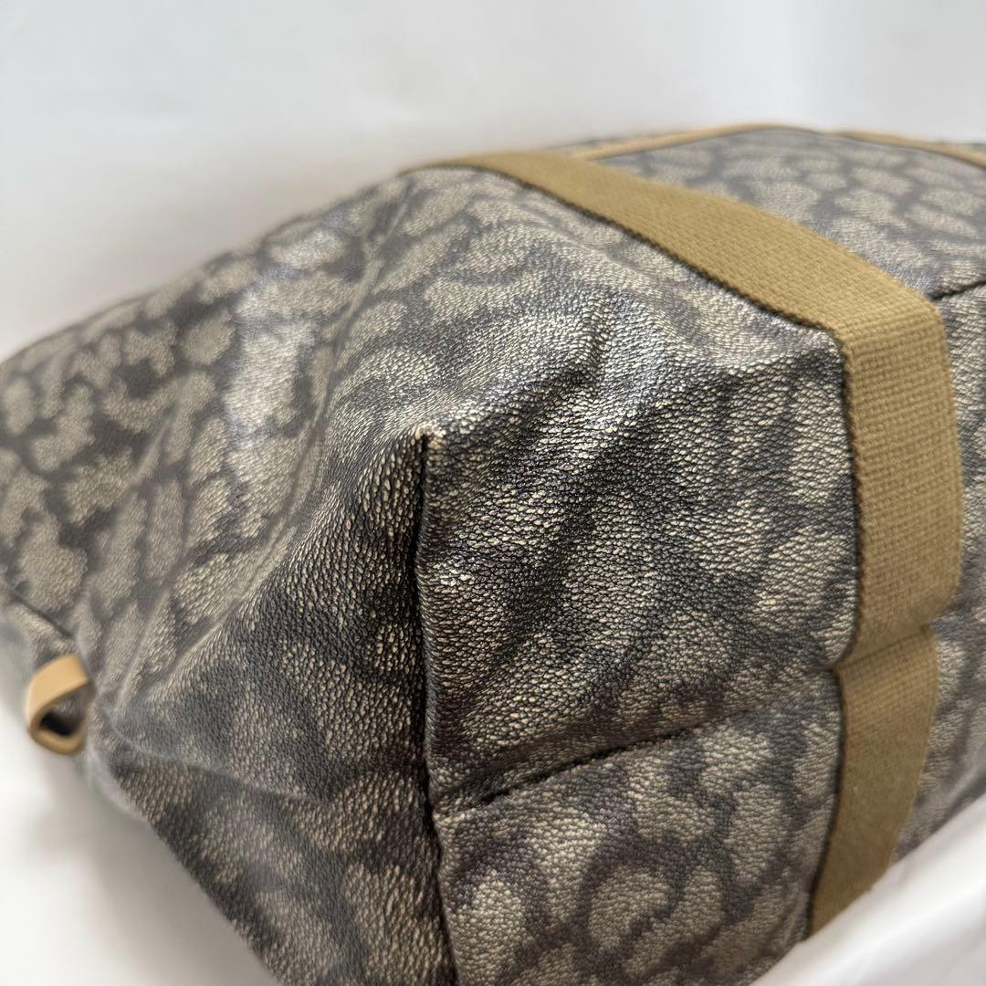 ✨美品✨イヴサンローラン ボストンバッグ 肩掛け 大容量 ジラフ柄 PVC