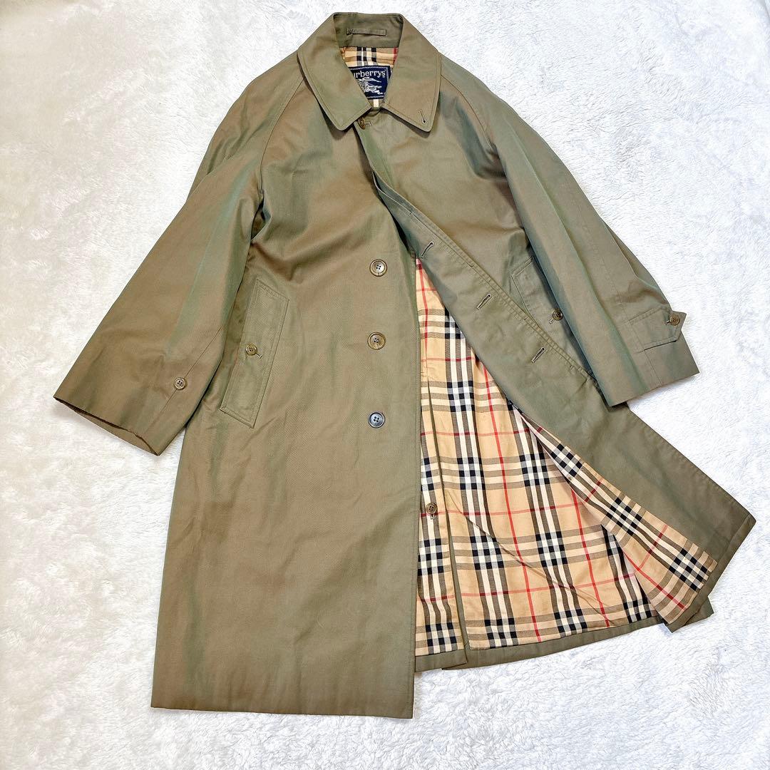 ヴィンテージ バーバリーズ ステンカラーコート 玉虫色 ノバチェック