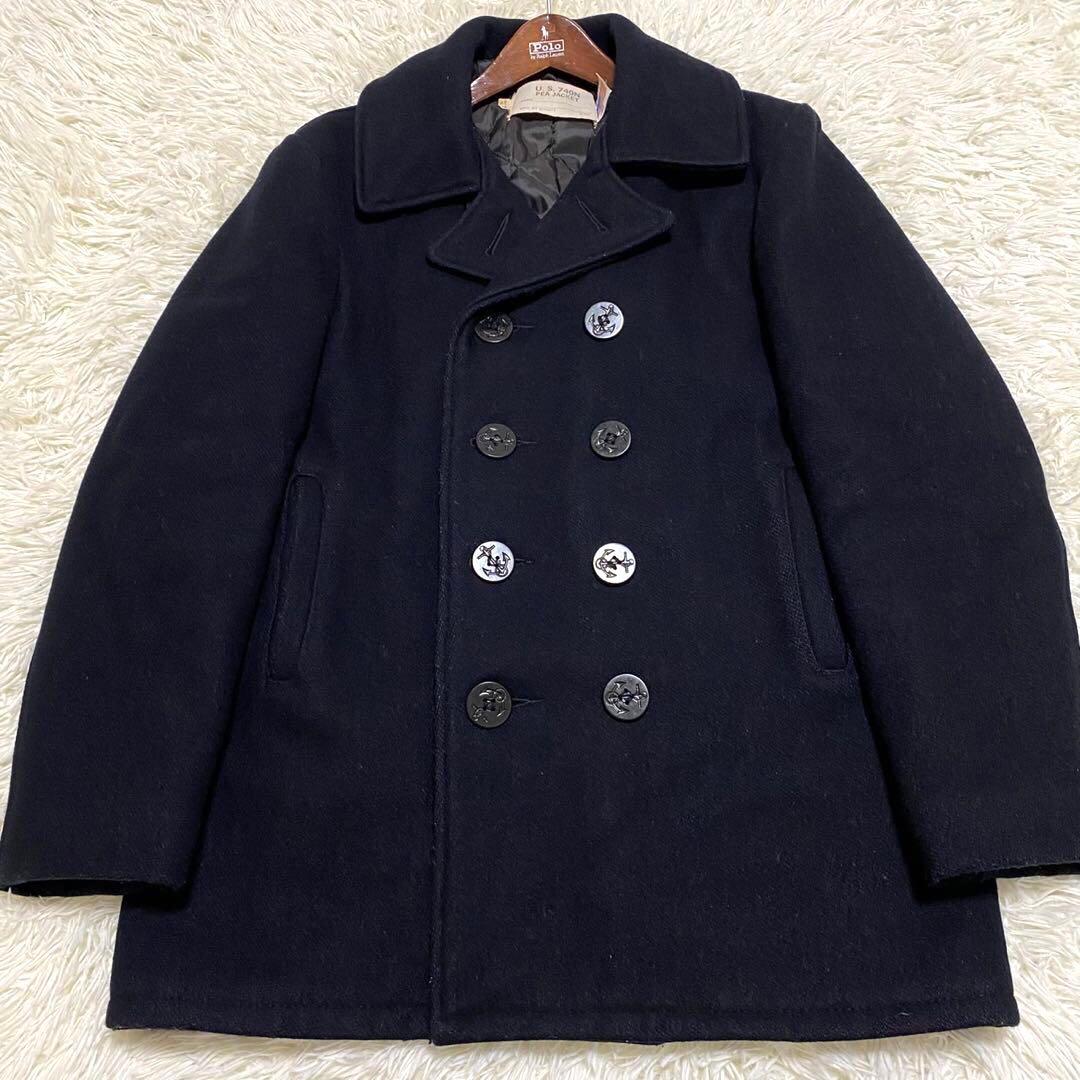 【良品✨】schott ピーコート USA製 U.S.740N 黒 40
