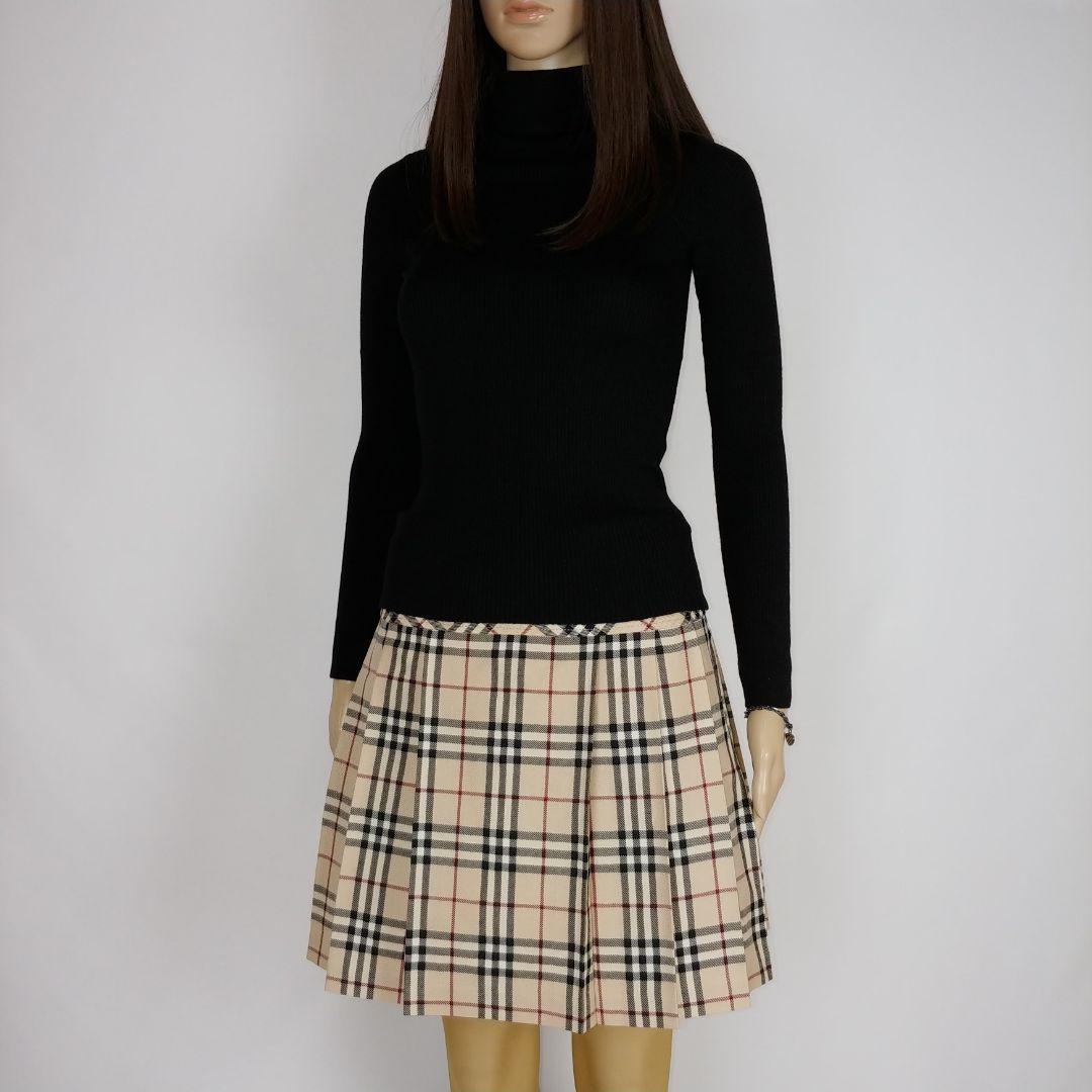 バーバリーブルーレーベル ノバチェック プリーツミニスカート 安室
