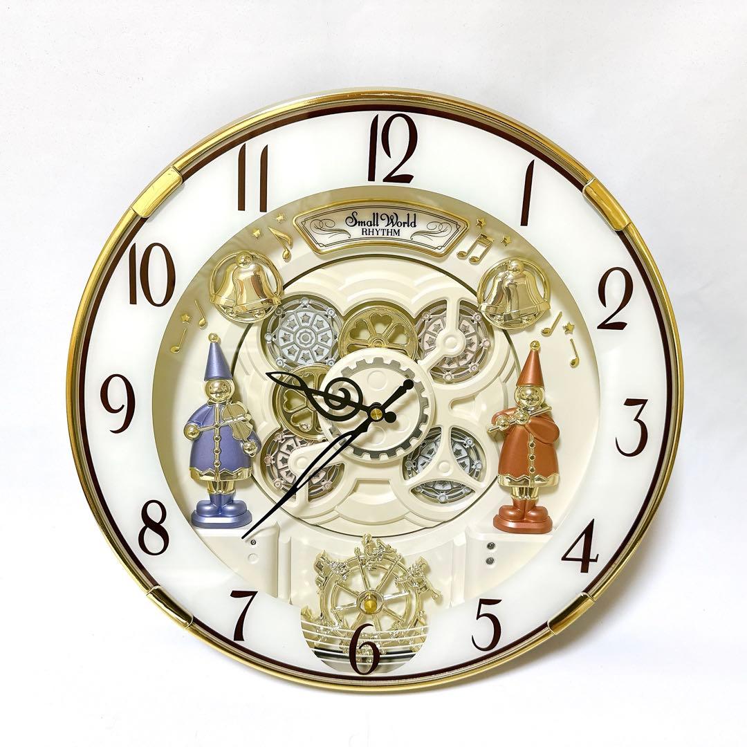 美品 リズム時計 4MN490RH 電波時計 からくり時計 - メルカリ