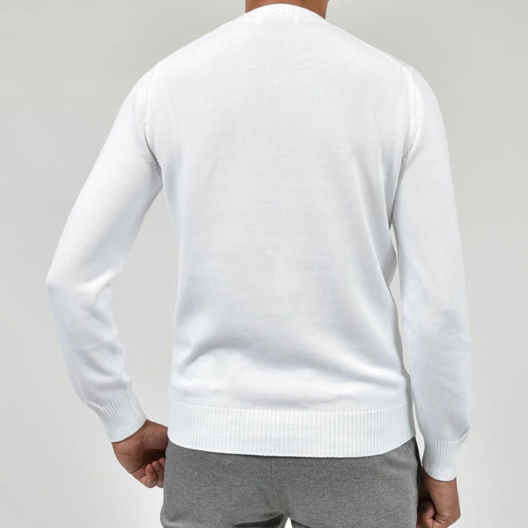 GRAN SASSO 8ゲージソフトコットンクルーネックニット グランサッソ