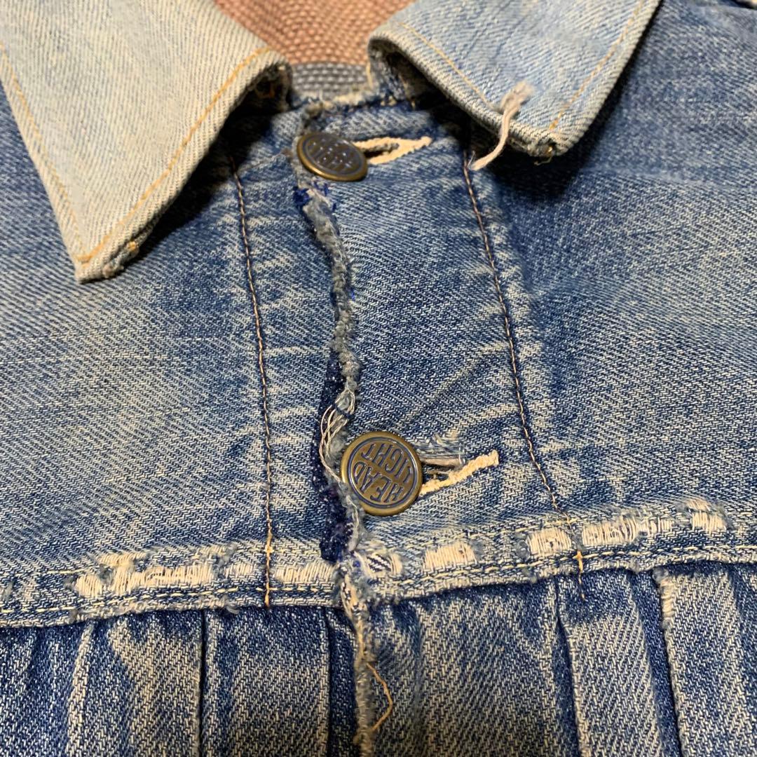 40.s HEADLIGHT セカンドタイプ　デニムジャケット　ビンテージ　ボロ