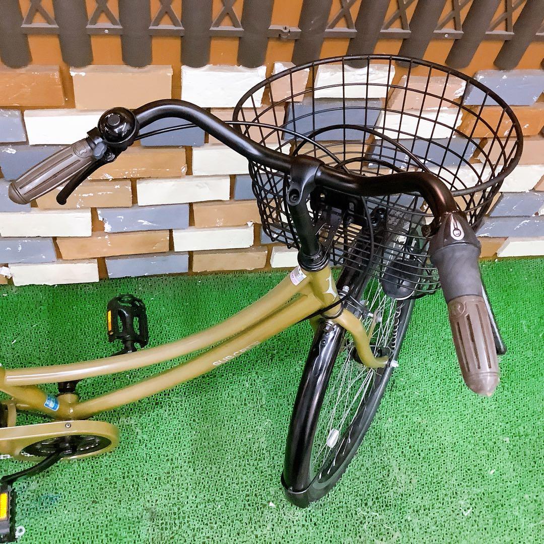 引き取り価格ママチャリ SUBCREW サブクルー カーキ 26インチ 変速付き