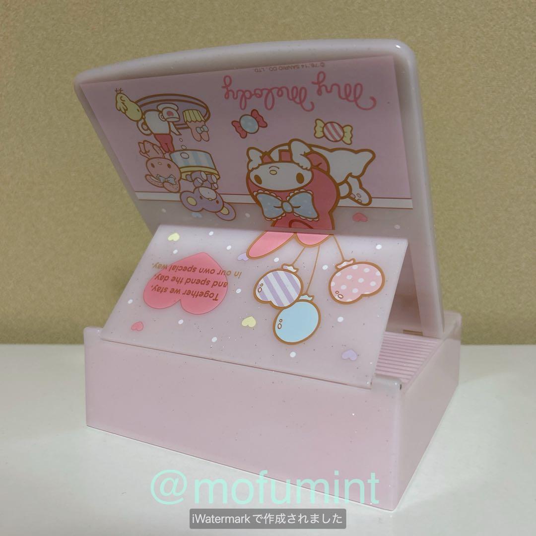 マイメロディ ミラー付き 収納ケース 小物入れ アクセサリーケース